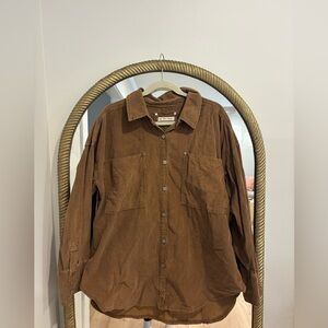 Brown Button-Up Shirt
